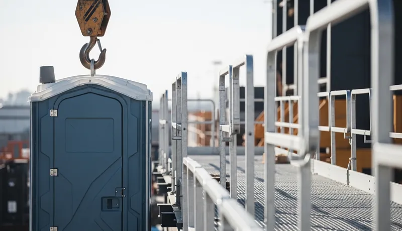 Crane hook porta potty rental in Laredo, TX